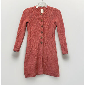 Anthropologie Far Away From Close Sweater Sz XS Wool Long Cardigan Cozy